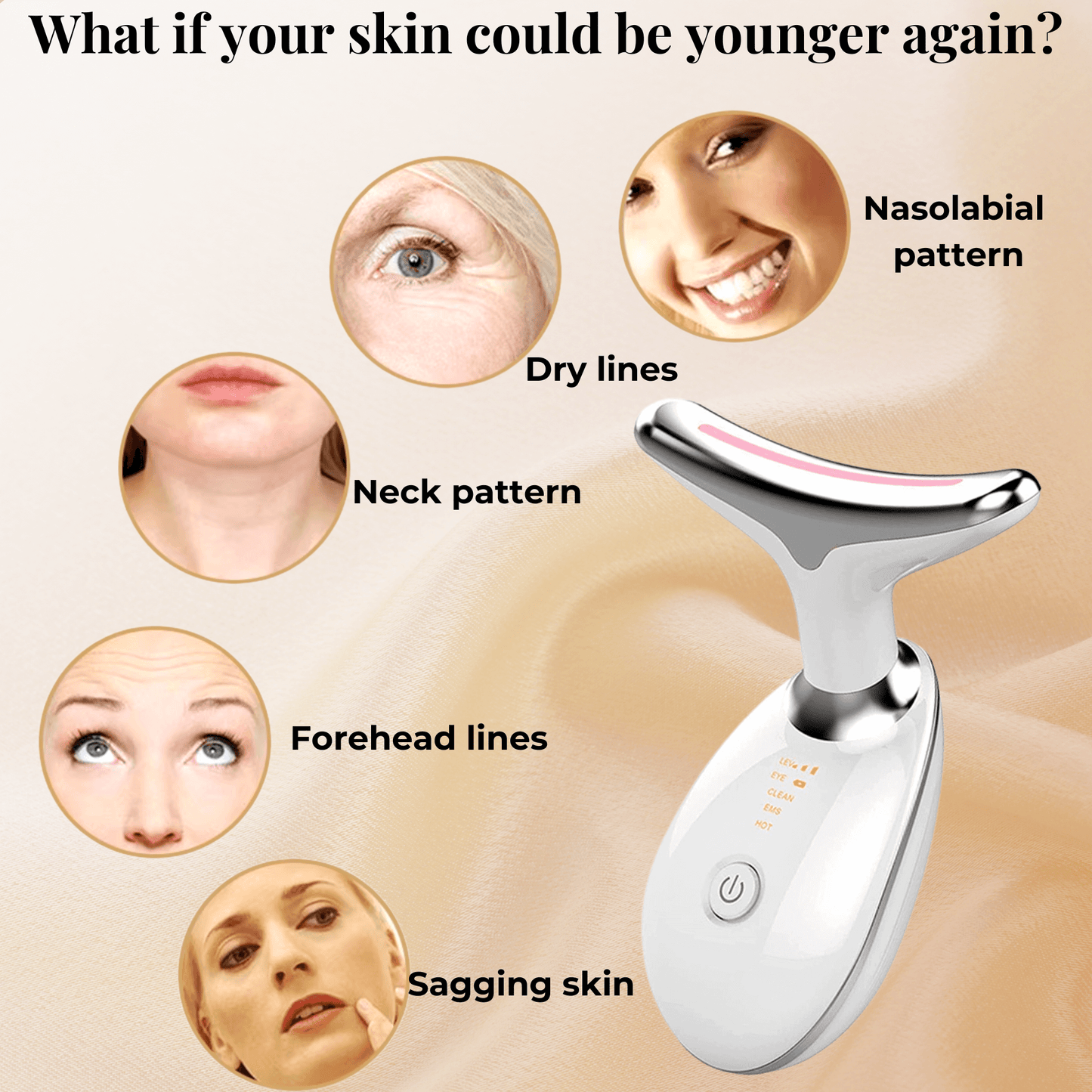 Does your skin need a boost? – Reduce wrinkles, firm the skin, minimize acne, and enhance your complexion’s glow with our high-tech facial massager.