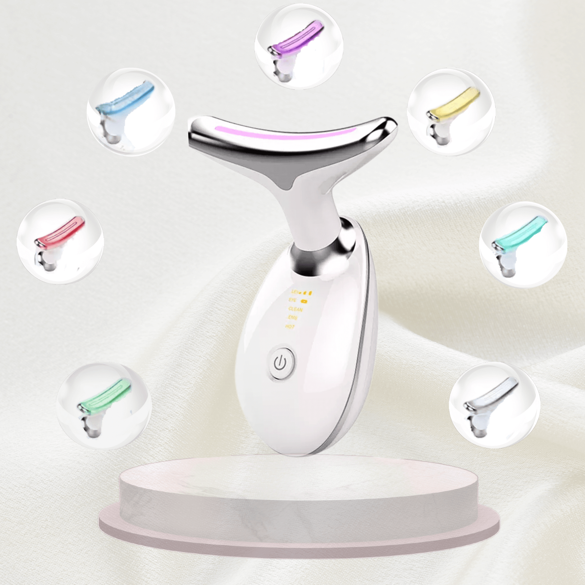 Firming facial massager with LED therapy – Innovative technology for radiant and lifted skin. Perfect for reducing wrinkles and improving skin elasticity.