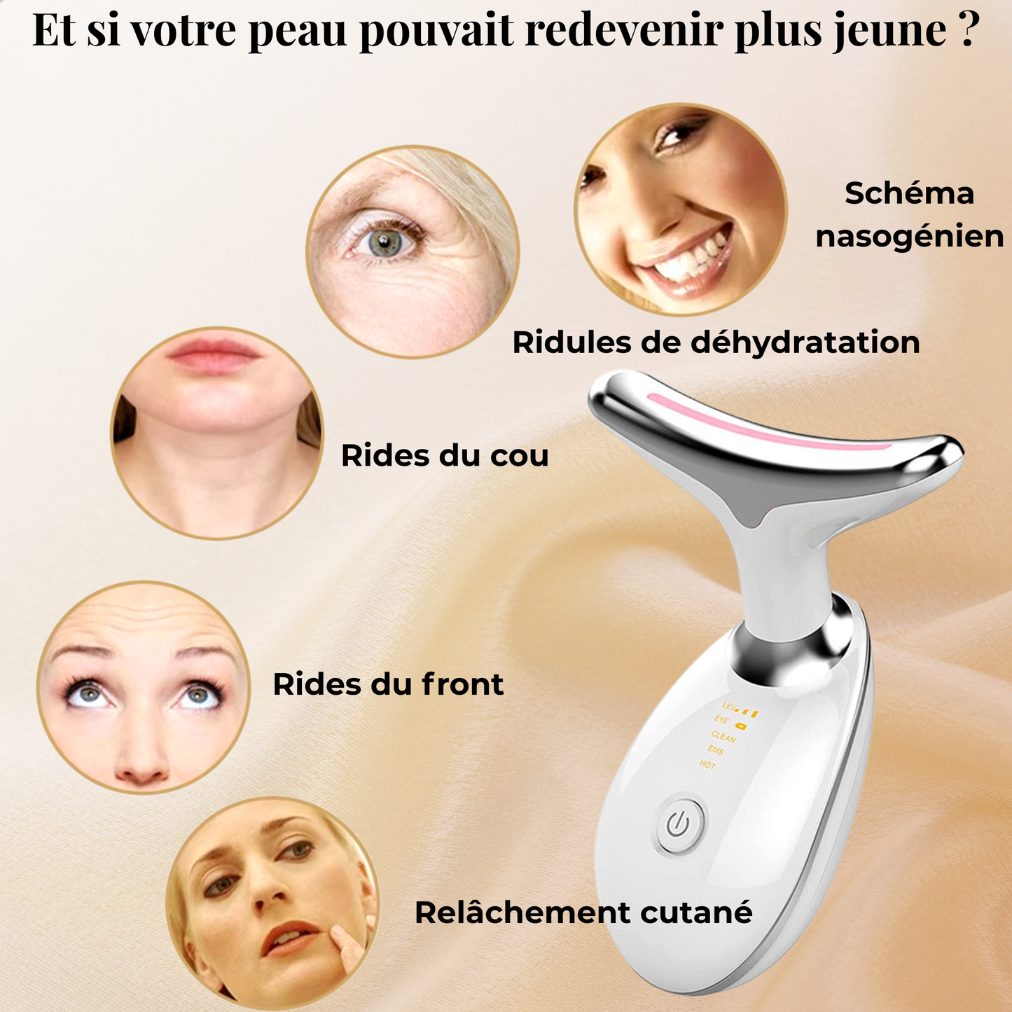 Masajeador facial LED 7 en 1 GLOWING'S GLOW - Visualiza y expresa tu resplandor interior